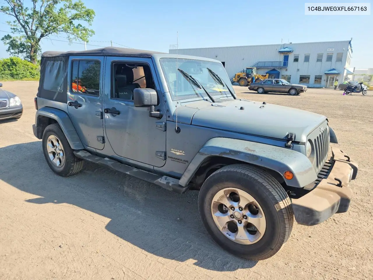 2015 Jeep Wrangler VIN: 1C4BJWEGXFL667163 Lot: 60059686