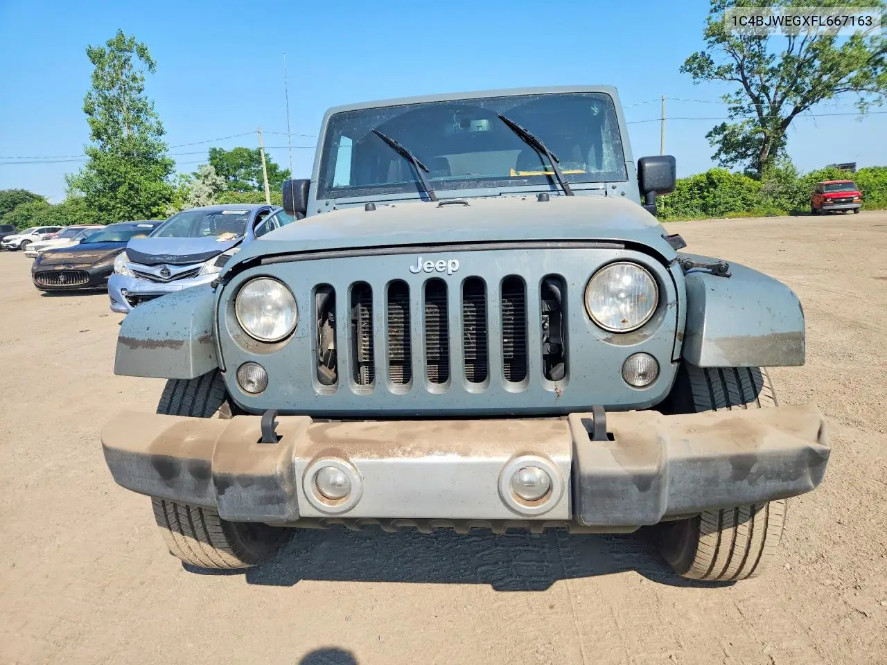 2015 Jeep Wrangler VIN: 1C4BJWEGXFL667163 Lot: 60059686