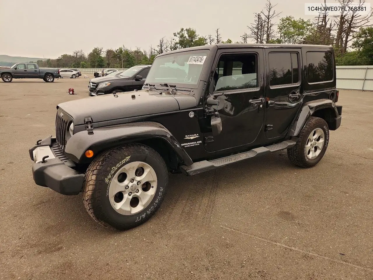 2015 Jeep Wrangler Unlimited Sahara VIN: 1C4HJWEG7FL768381 Lot: 61143416