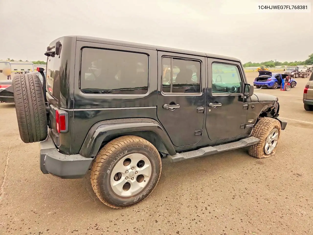 2015 Jeep Wrangler Unlimited Sahara VIN: 1C4HJWEG7FL768381 Lot: 61143416