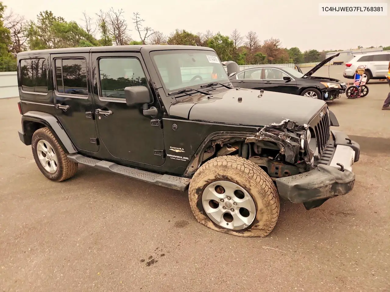 2015 Jeep Wrangler Unlimited Sahara VIN: 1C4HJWEG7FL768381 Lot: 61143416