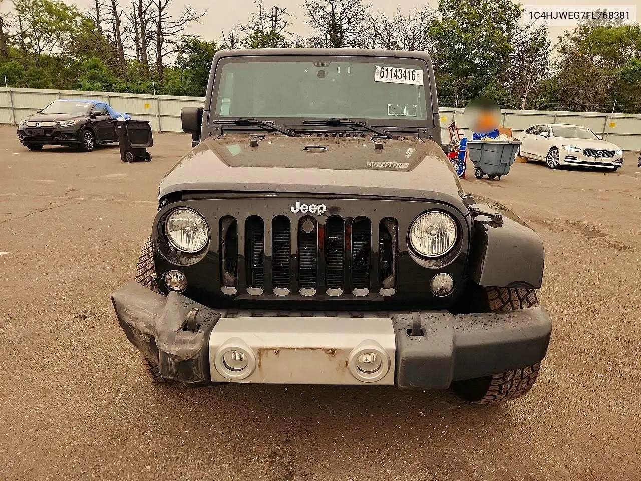 2015 Jeep Wrangler Unlimited Sahara VIN: 1C4HJWEG7FL768381 Lot: 61143416