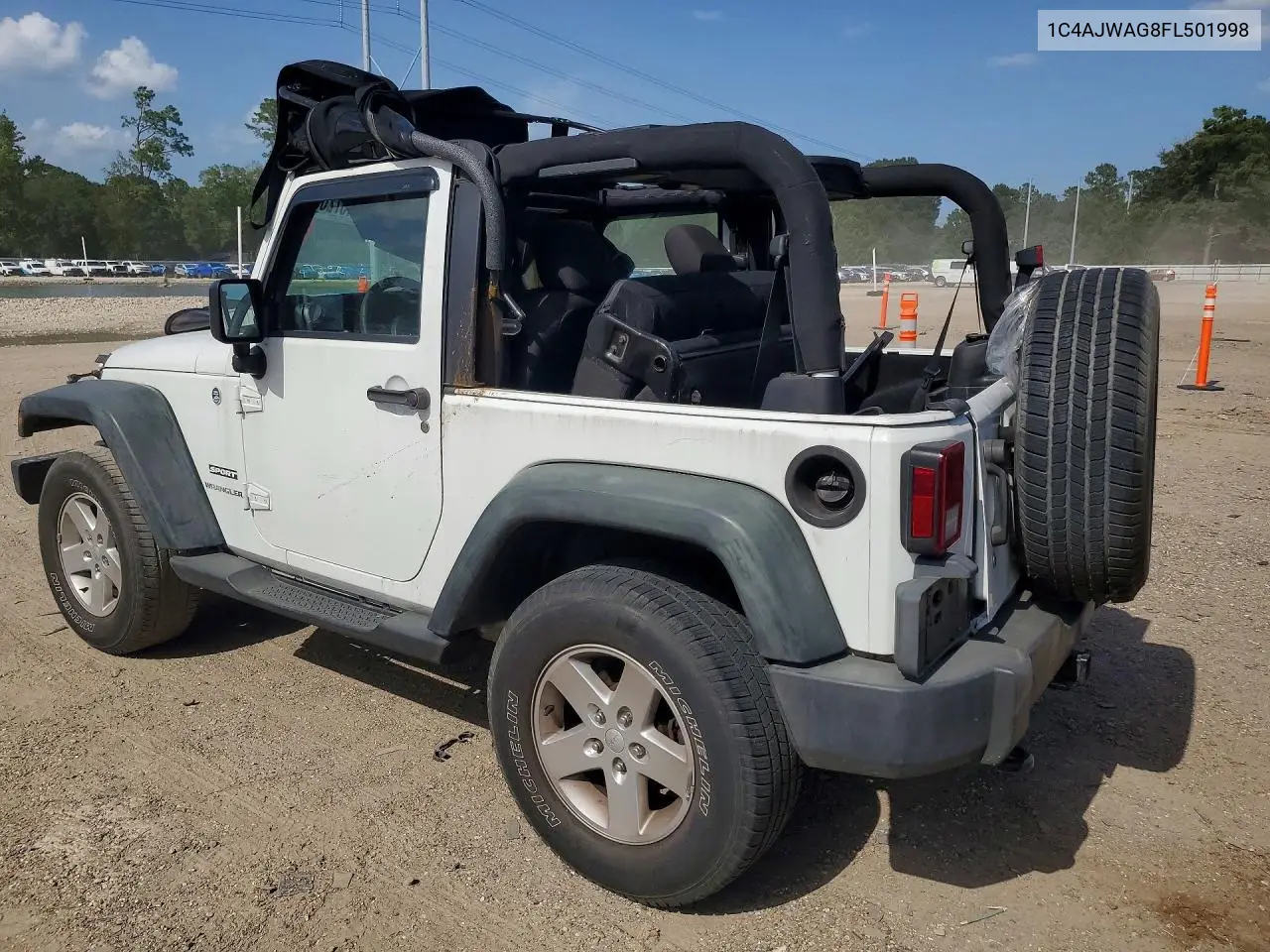 2015 Jeep Wrangler Sport VIN: 1C4AJWAG8FL501998 Lot: 61572096