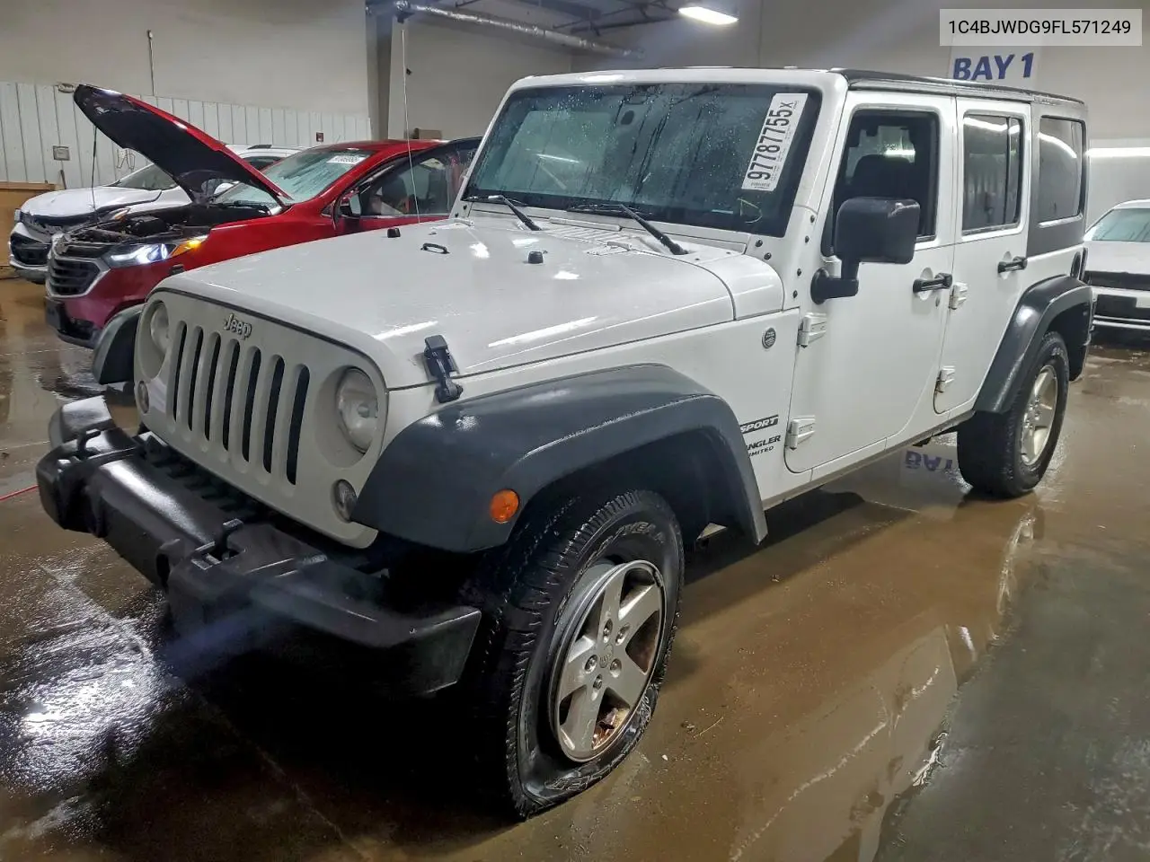 1C4BJWDG9FL571249 2015 Jeep Wrangler Unlimited Sport