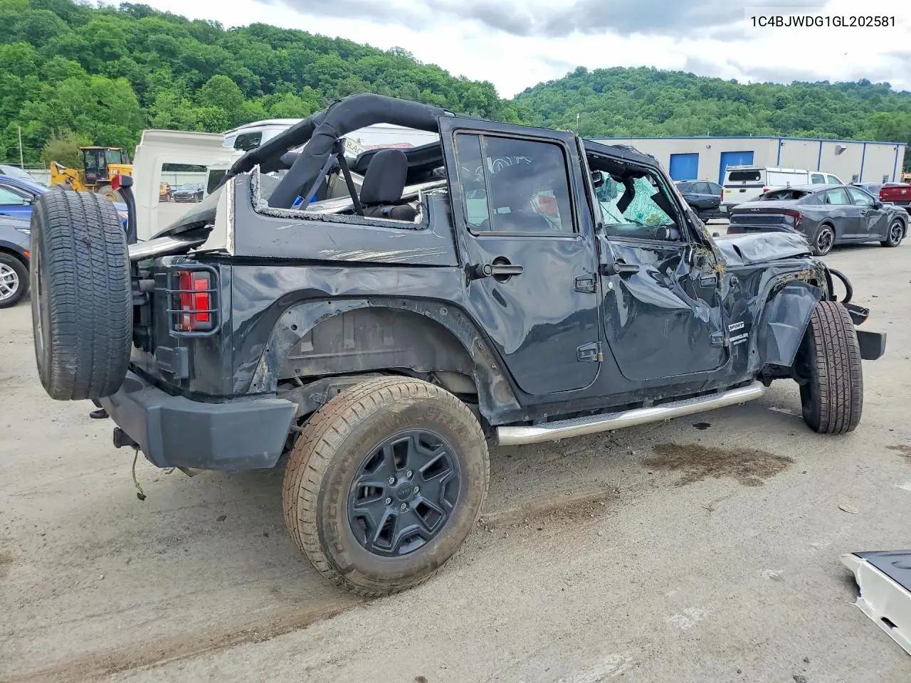 2016 Jeep Wrangler Unlimited Sport VIN: 1C4BJWDG1GL202581 Lot: 56708416