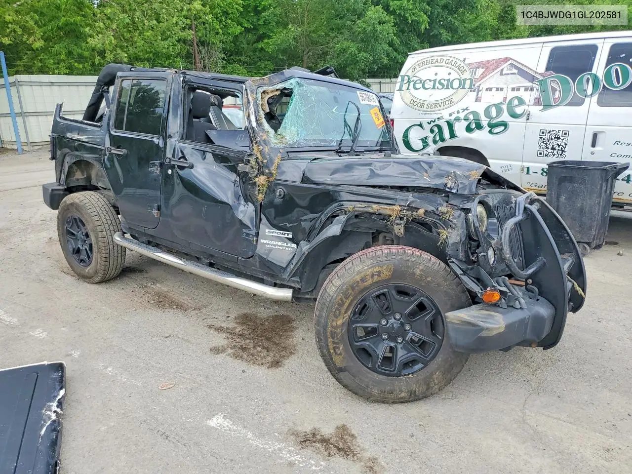 2016 Jeep Wrangler Unlimited Sport VIN: 1C4BJWDG1GL202581 Lot: 56708416