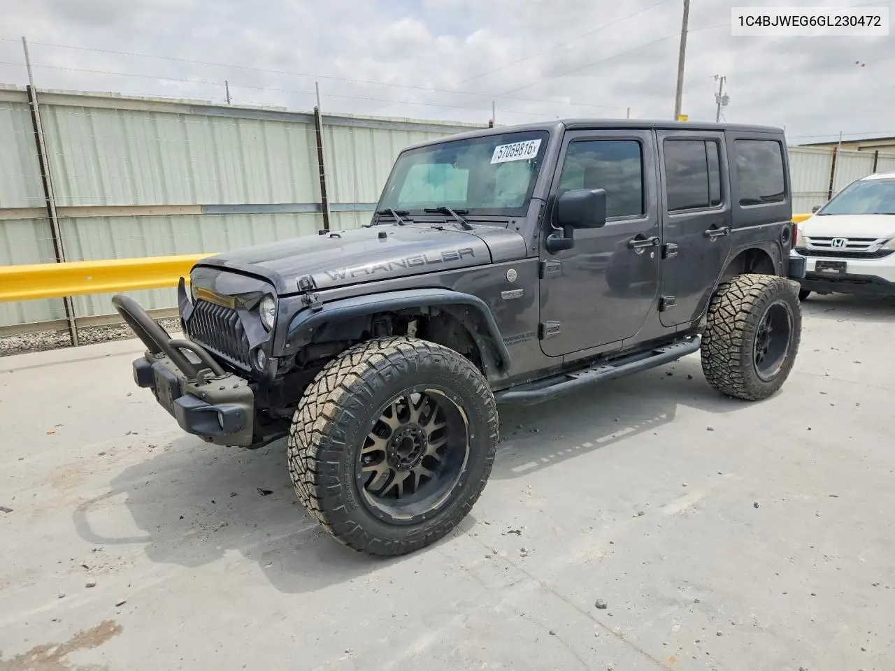 2016 Jeep Wrangler Unlimited Sahara VIN: 1C4BJWEG6GL230472 Lot: 57059816