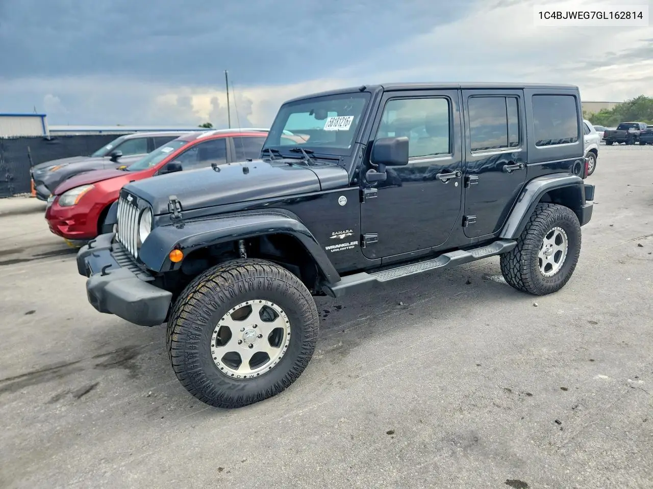 2016 Jeep Wrangler Unlimited Sahara VIN: 1C4BJWEG7GL162814 Lot: 58181216