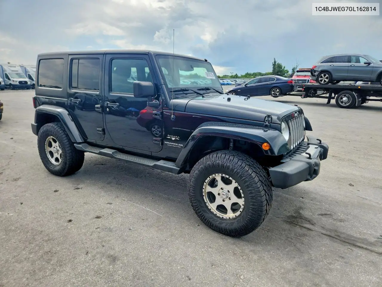 2016 Jeep Wrangler Unlimited Sahara VIN: 1C4BJWEG7GL162814 Lot: 58181216
