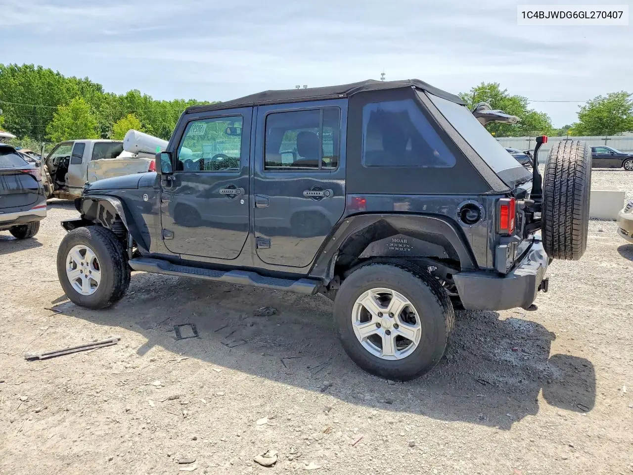2016 Jeep Wrangler Unlimited Sport VIN: 1C4BJWDG6GL270407 Lot: 58297886