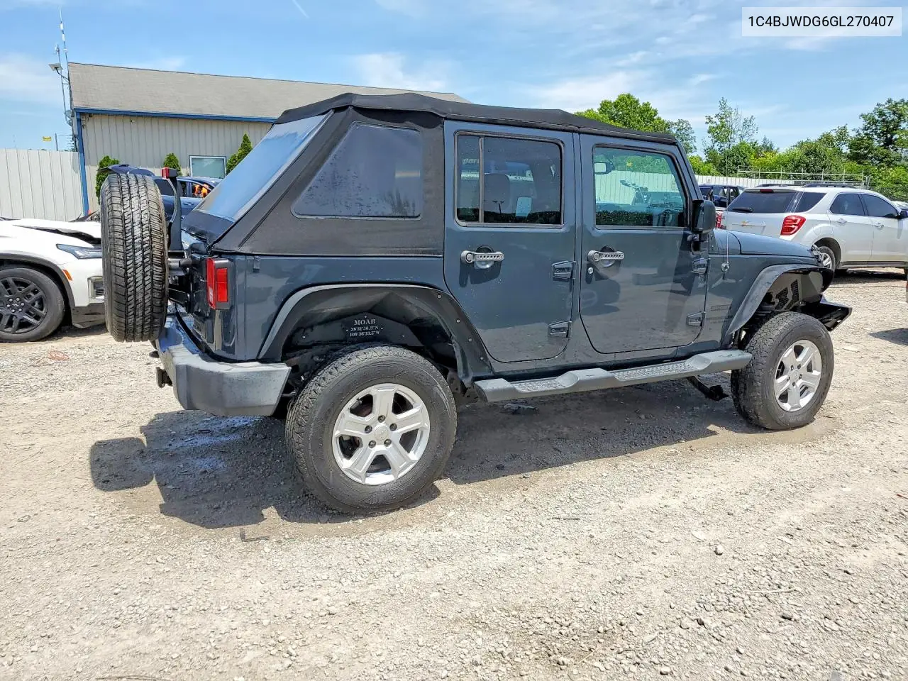 2016 Jeep Wrangler Unlimited Sport VIN: 1C4BJWDG6GL270407 Lot: 58297886