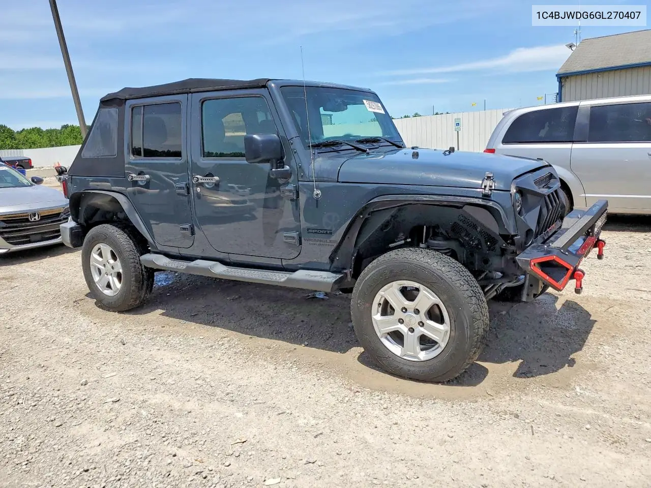 2016 Jeep Wrangler Unlimited Sport VIN: 1C4BJWDG6GL270407 Lot: 58297886