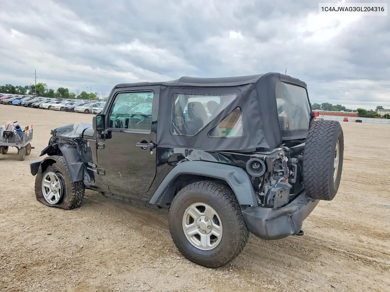 2016 Jeep Wrangler Sport VIN: 1C4AJWAG3GL204316 Lot: 58478746