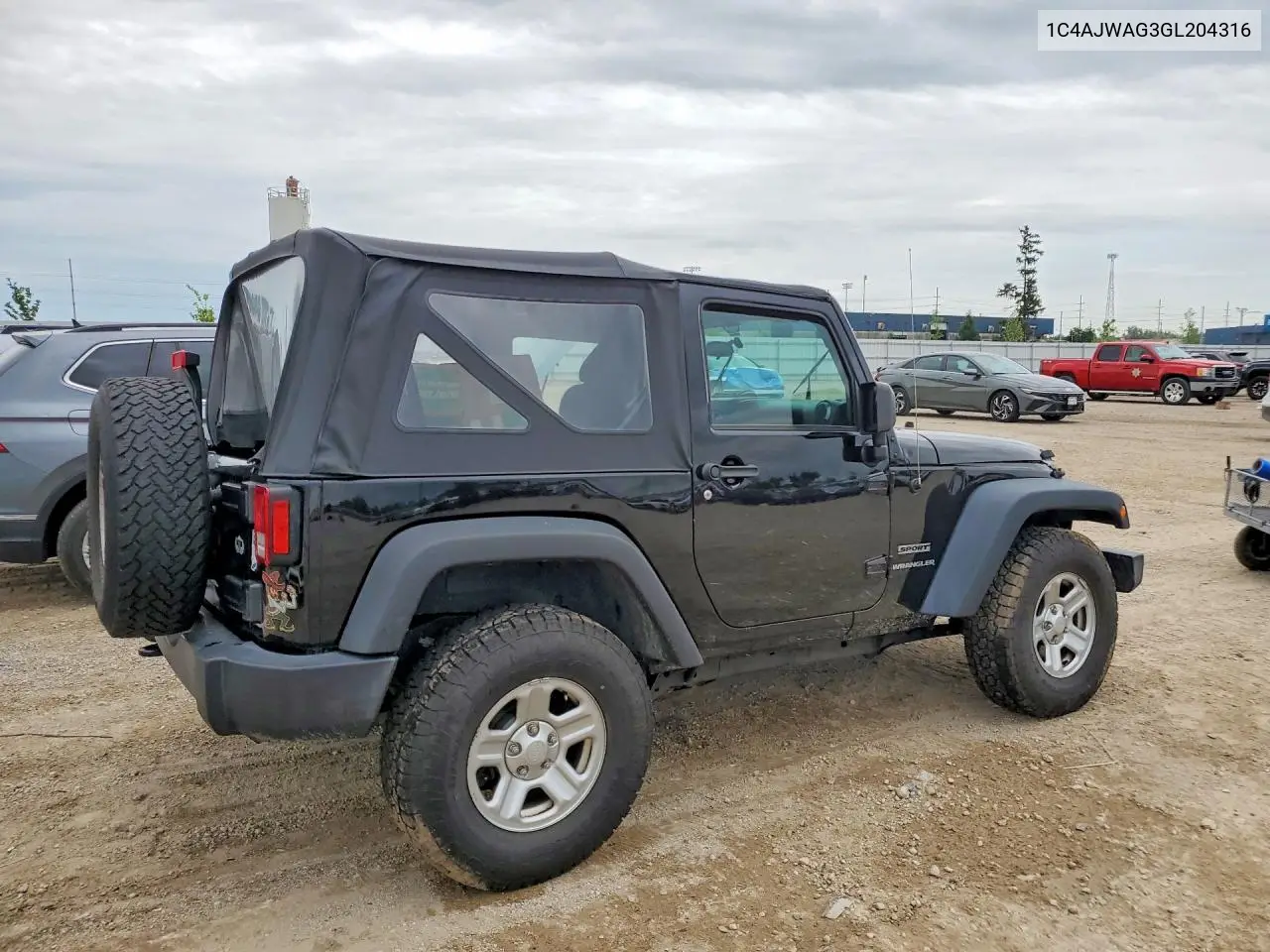 2016 Jeep Wrangler Sport VIN: 1C4AJWAG3GL204316 Lot: 58478746