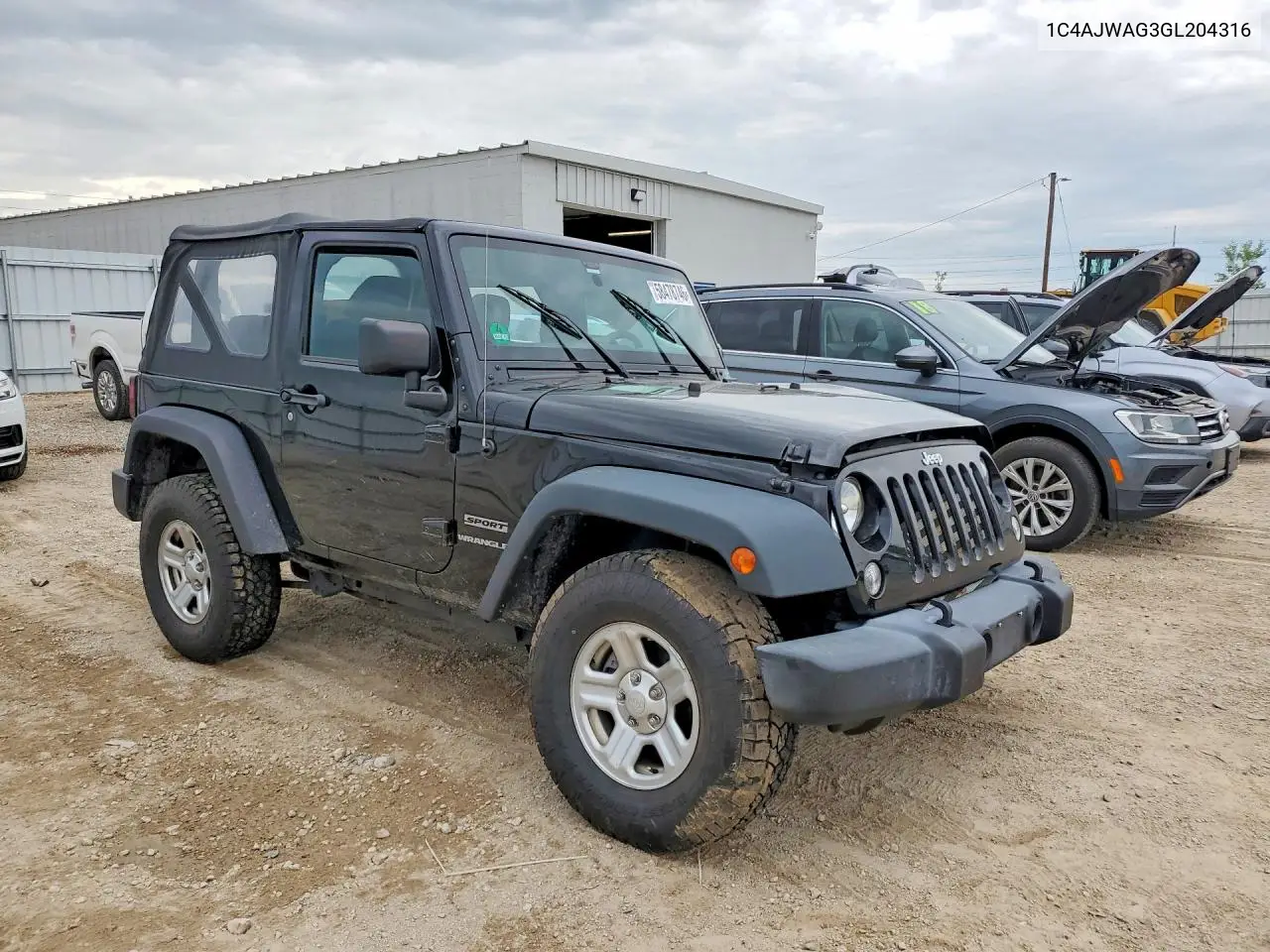 2016 Jeep Wrangler Sport VIN: 1C4AJWAG3GL204316 Lot: 58478746