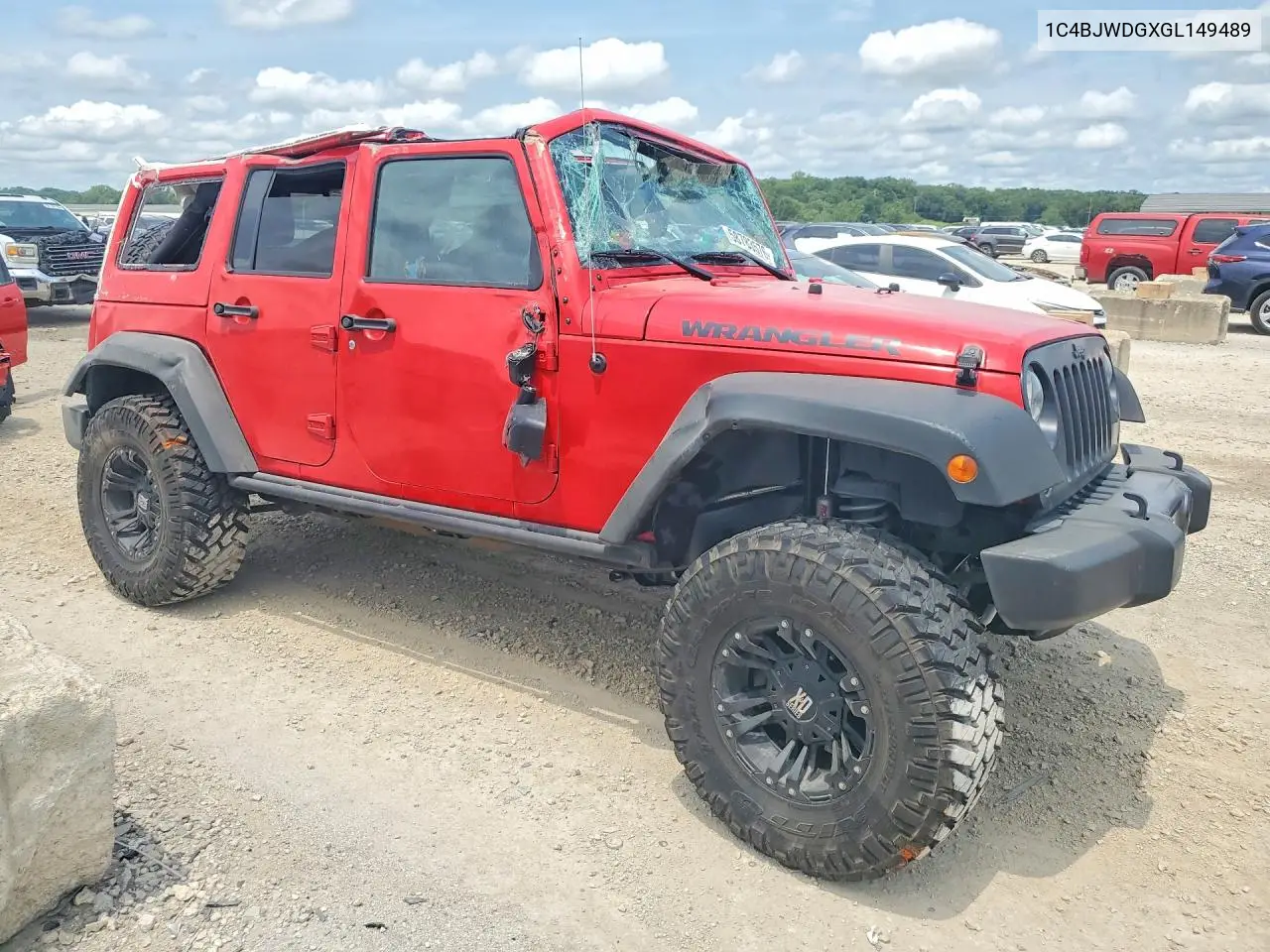 2016 Jeep Wrangler VIN: 1C4BJWDGXGL149489 Lot: 58783576