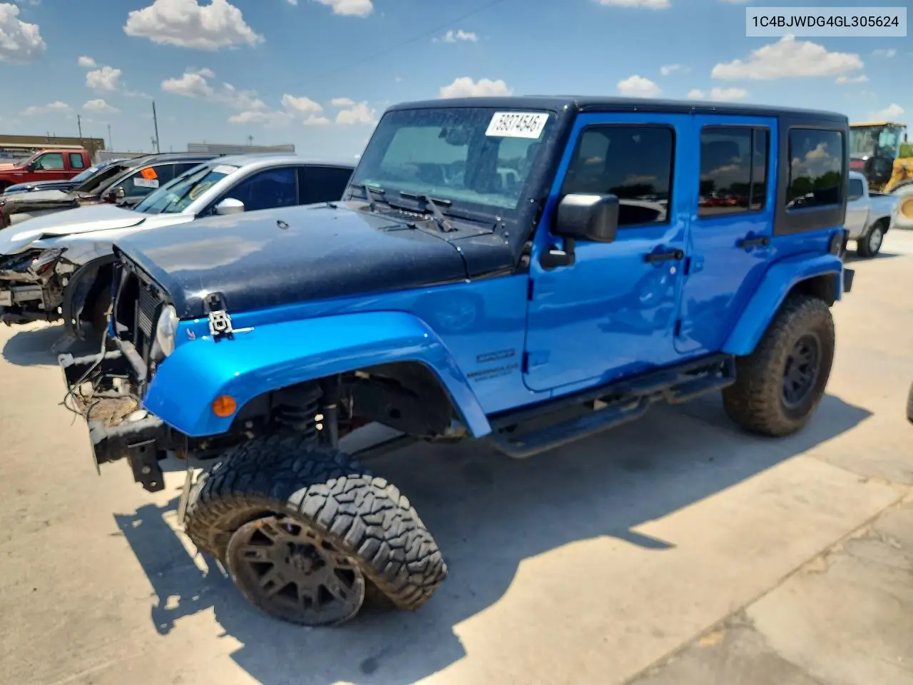 2016 Jeep Wrangler Unlimited Sport VIN: 1C4BJWDG4GL305624 Lot: 59374546