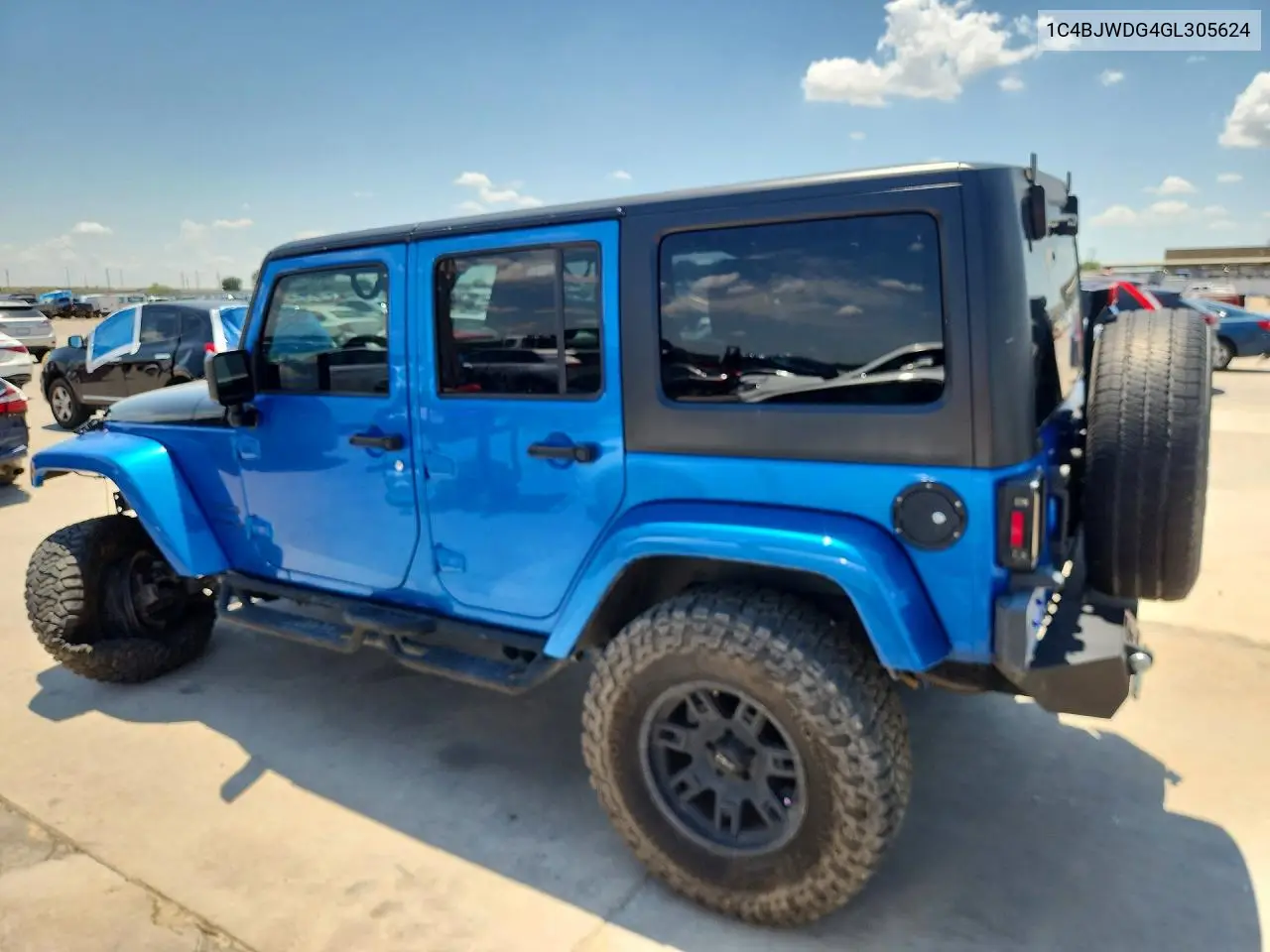 2016 Jeep Wrangler Unlimited Sport VIN: 1C4BJWDG4GL305624 Lot: 59374546