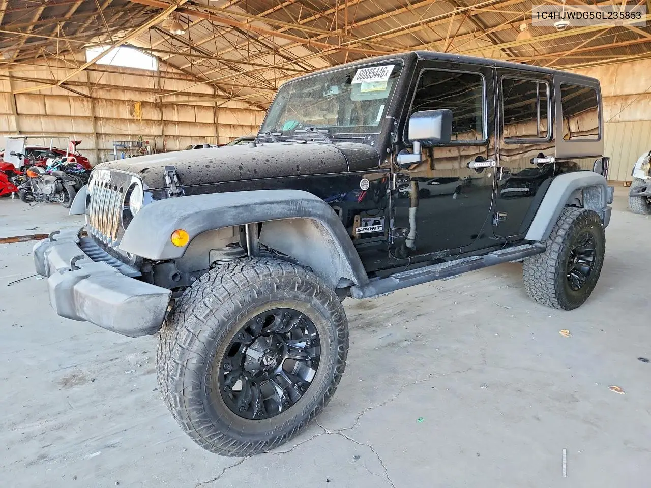 2016 Jeep Wrangler Unlimited Sport VIN: 1C4HJWDG5GL235853 Lot: 60885446