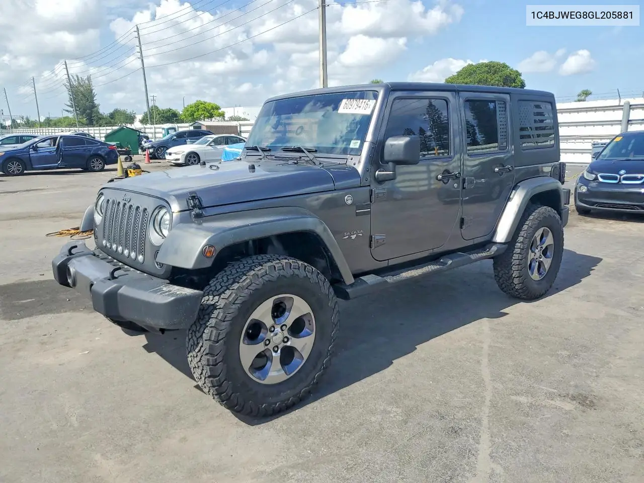 2016 Jeep Wrangler Unlimited Sahara VIN: 1C4BJWEG8GL205881 Lot: 60979416