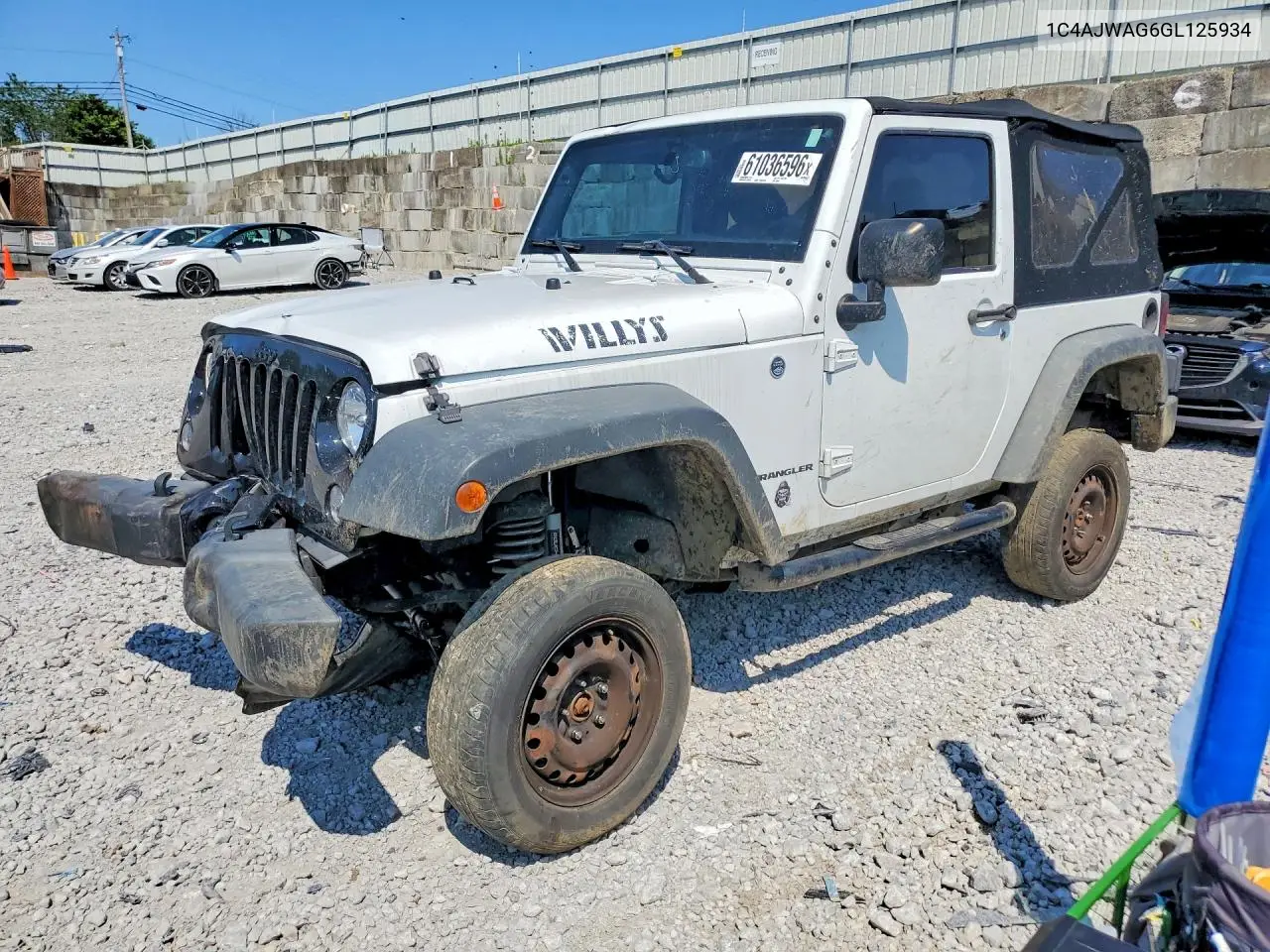 2016 Jeep Wrangler Sport VIN: 1C4AJWAG6GL125934 Lot: 61036596