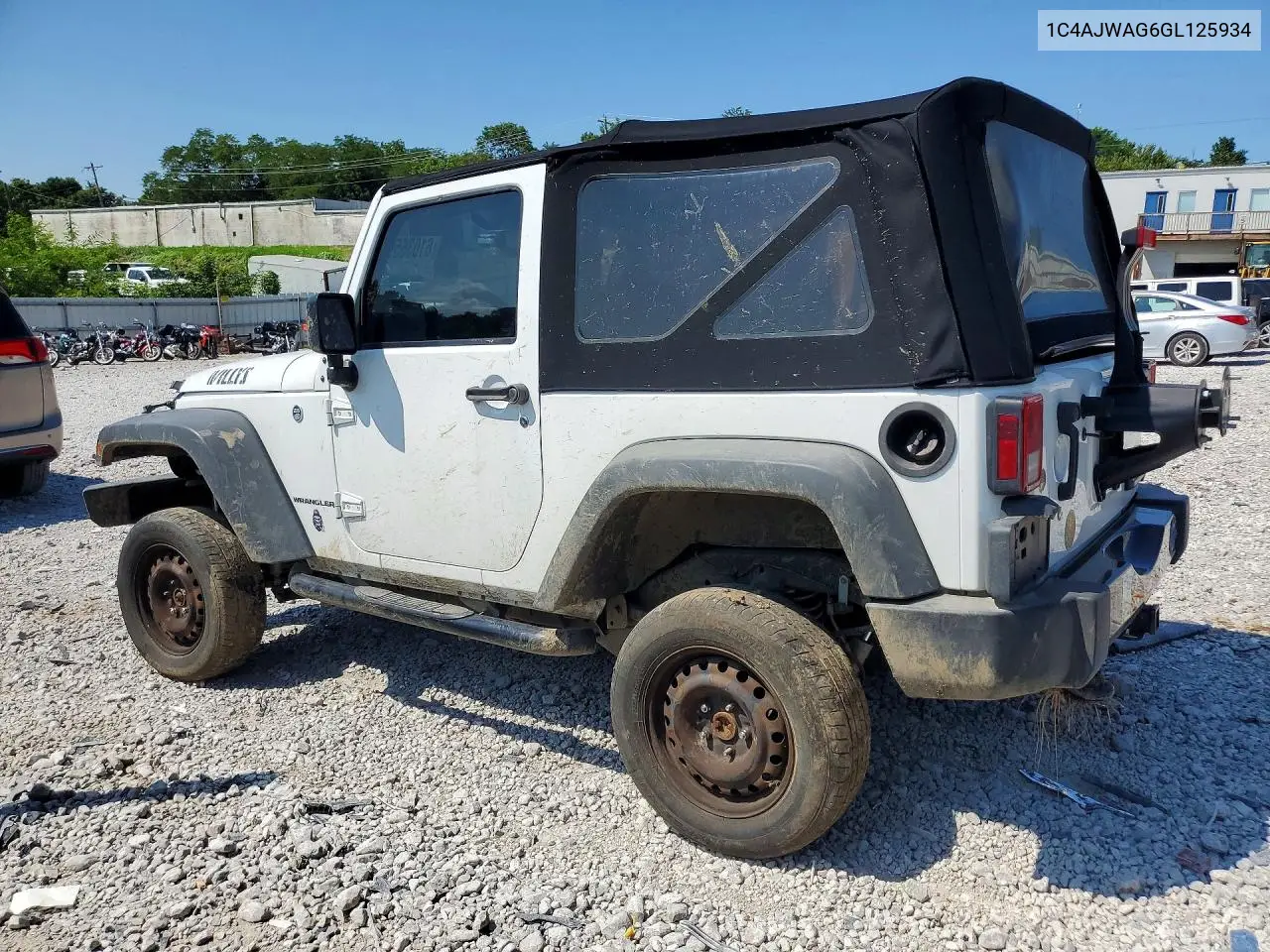 2016 Jeep Wrangler Sport VIN: 1C4AJWAG6GL125934 Lot: 61036596