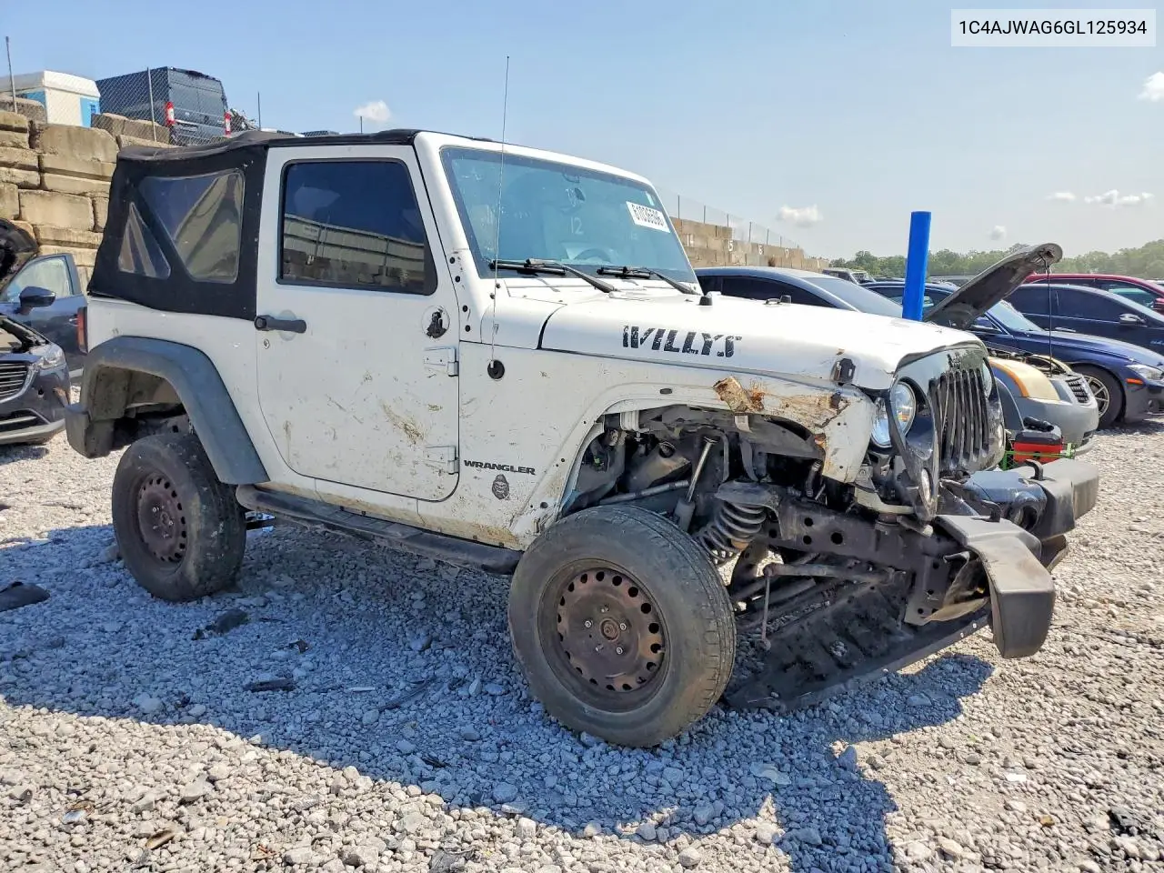 2016 Jeep Wrangler Sport VIN: 1C4AJWAG6GL125934 Lot: 61036596