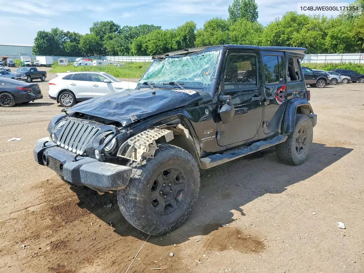 2016 Jeep Wrangler Unlimited Sahara VIN: 1C4BJWEG0GL171354 Lot: 61139226