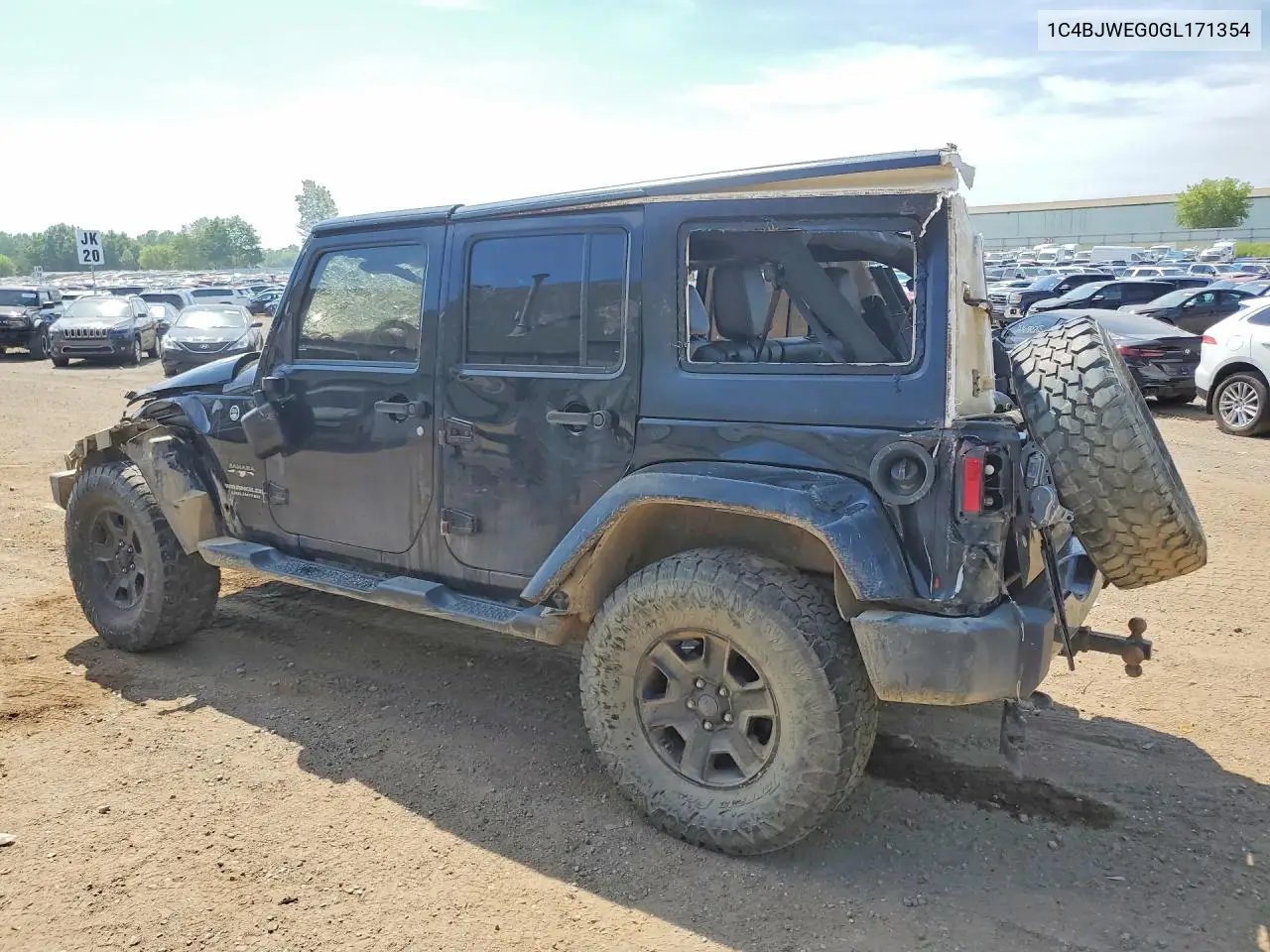 2016 Jeep Wrangler Unlimited Sahara VIN: 1C4BJWEG0GL171354 Lot: 61139226