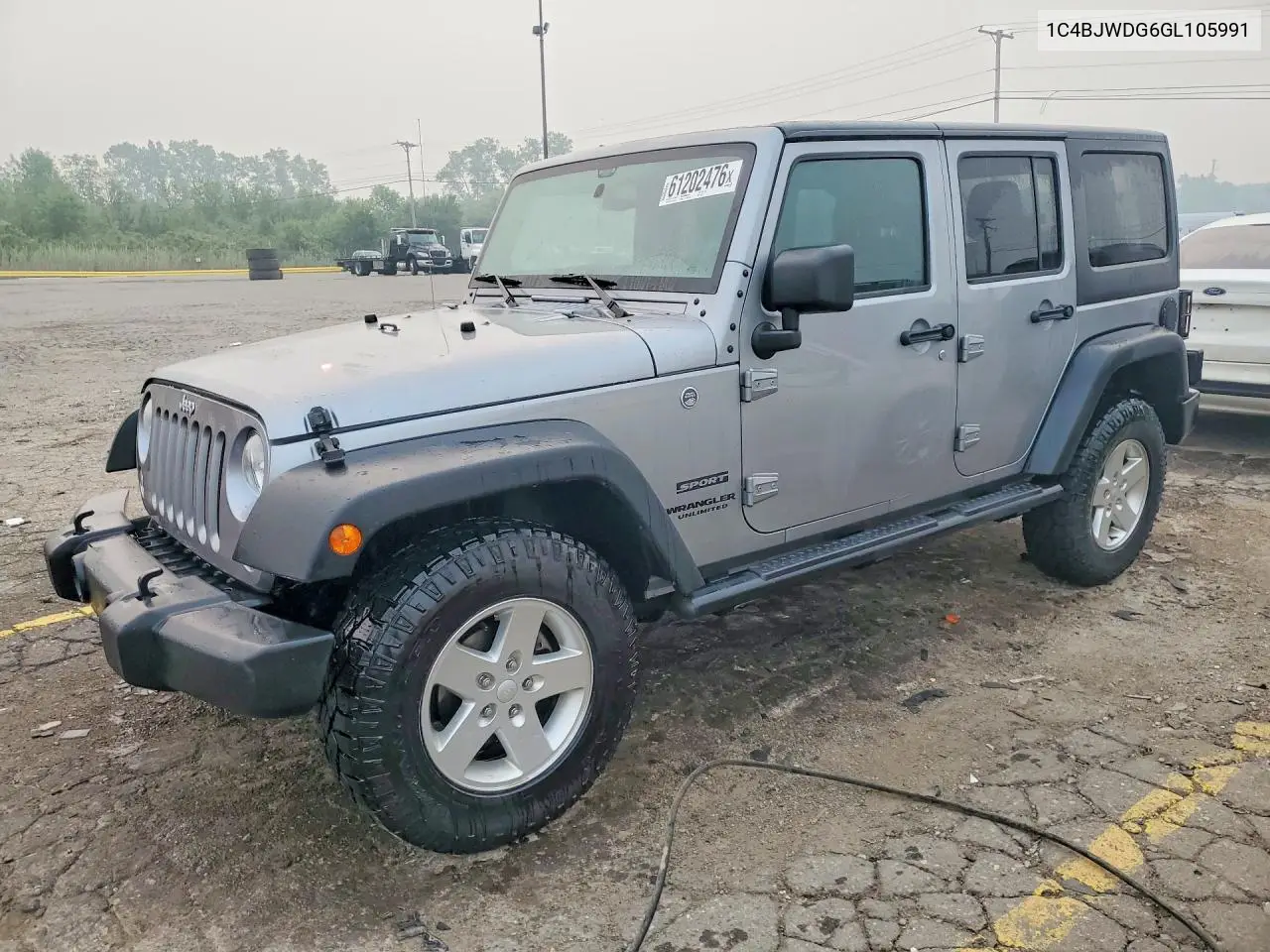2016 Jeep Wrangler Unlimited Sport VIN: 1C4BJWDG6GL105991 Lot: 61202476