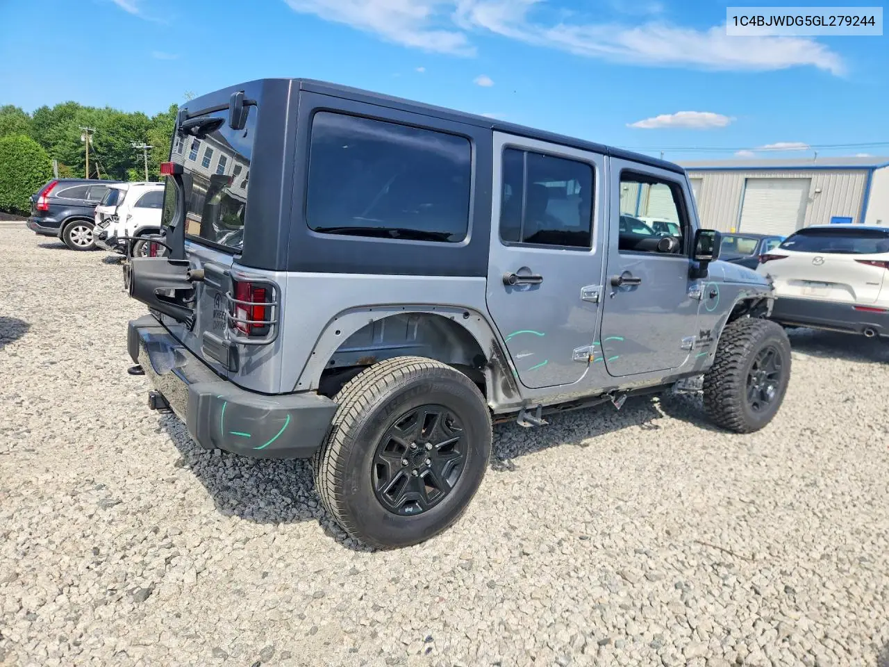 2016 Jeep Wrangler Unlimited Sport VIN: 1C4BJWDG5GL279244 Lot: 61690116
