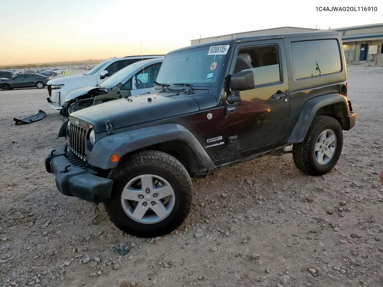 1C4AJWAG2GL116910 2016 Jeep Wrangler Sport