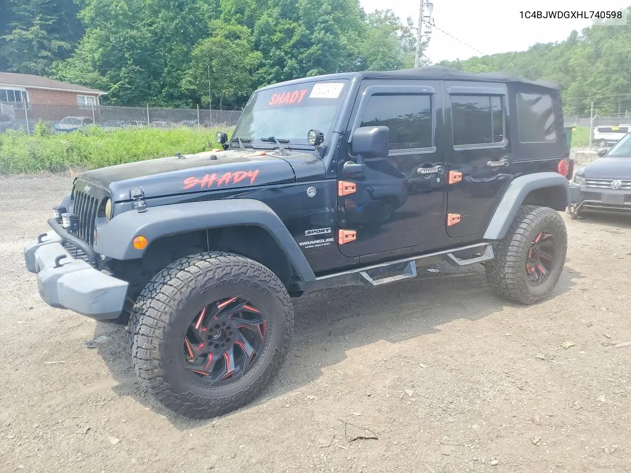 2017 Jeep Wrangler Unlimited Sport VIN: 1C4BJWDGXHL740598 Lot: 56030416