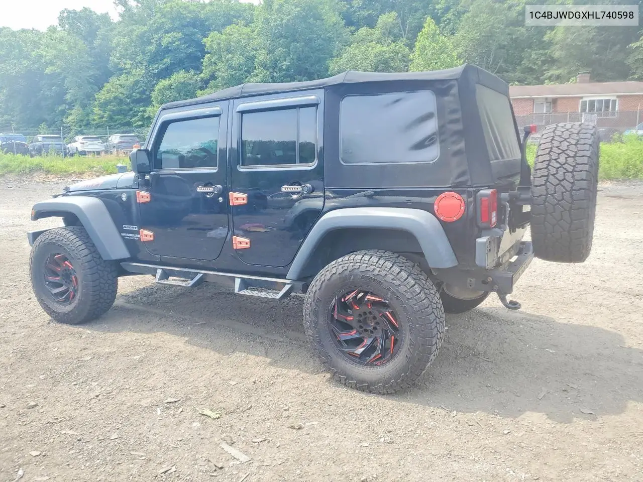 2017 Jeep Wrangler Unlimited Sport VIN: 1C4BJWDGXHL740598 Lot: 56030416
