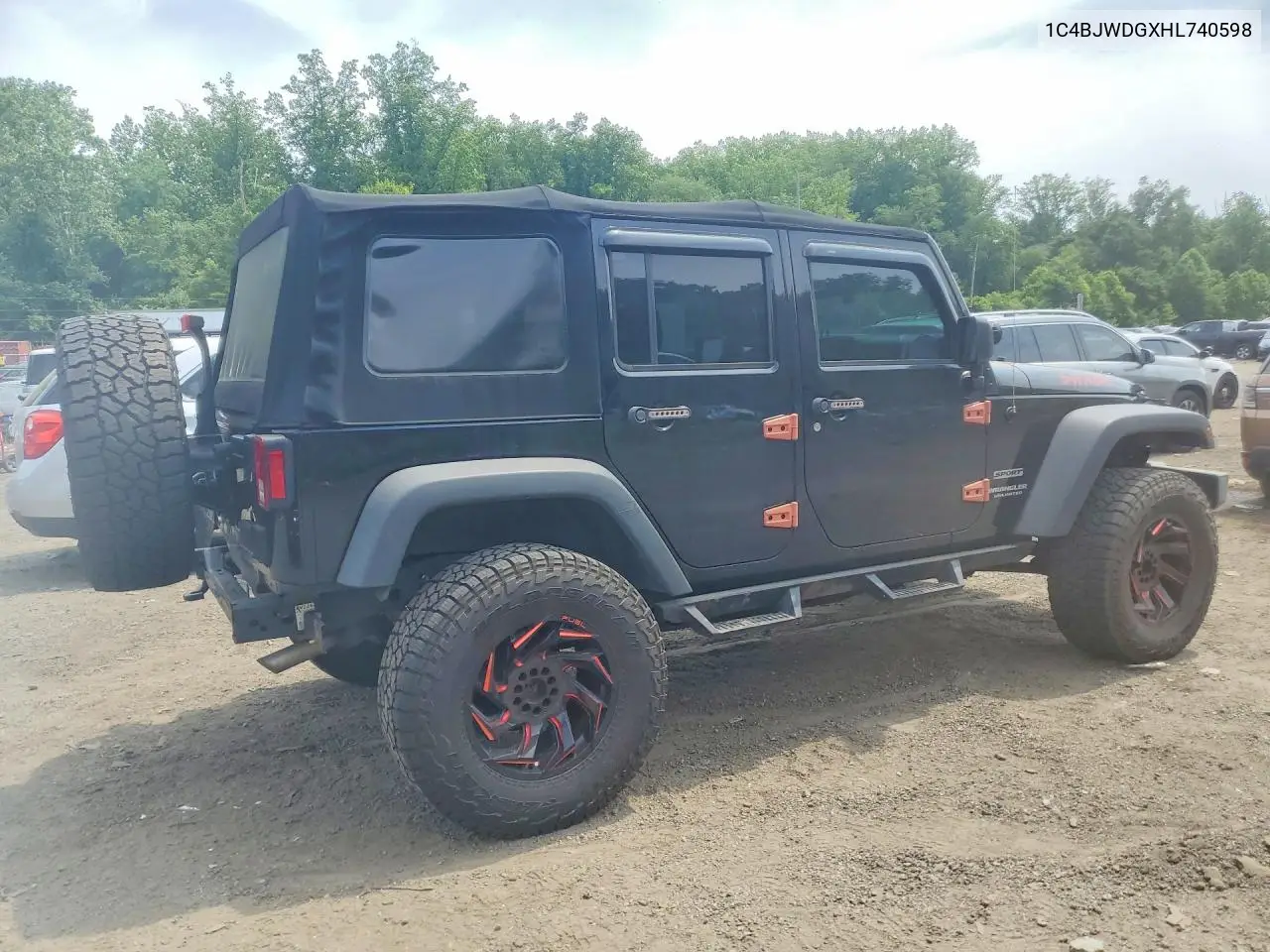 2017 Jeep Wrangler Unlimited Sport VIN: 1C4BJWDGXHL740598 Lot: 56030416