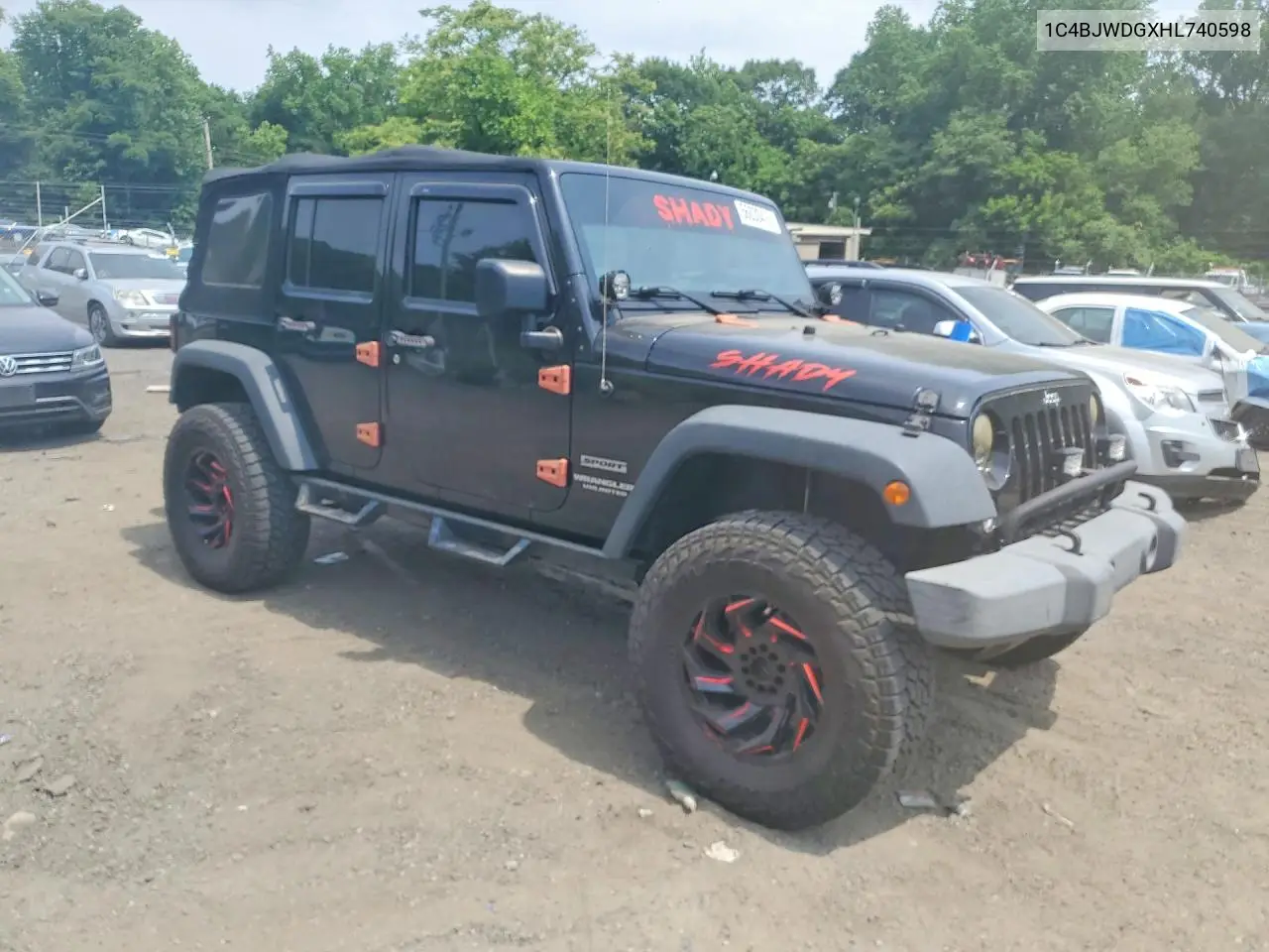2017 Jeep Wrangler Unlimited Sport VIN: 1C4BJWDGXHL740598 Lot: 56030416