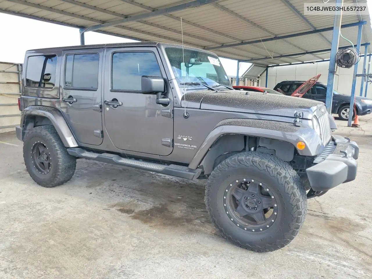 2017 Jeep Wrangler Unlimited Sahara VIN: 1C4BJWEG3HL657237 Lot: 57256136