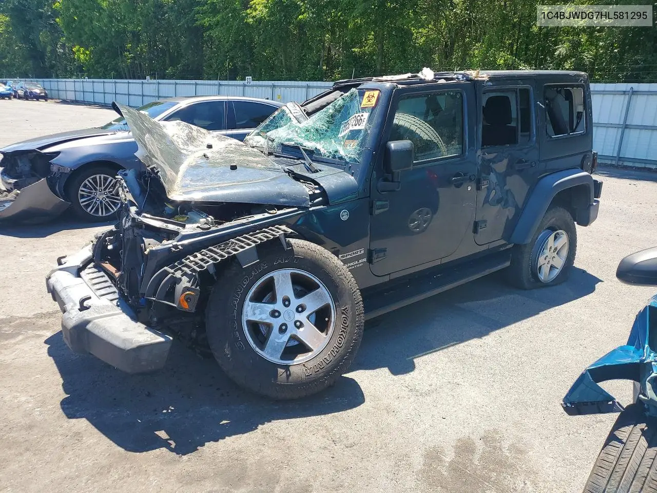 2017 Jeep Wrangler Unlimited Sport VIN: 1C4BJWDG7HL581295 Lot: 58507266