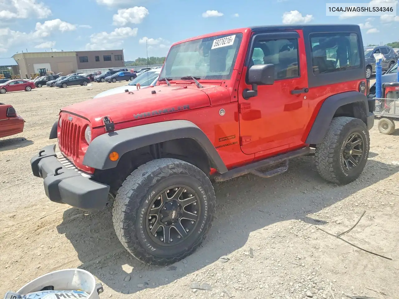 2017 Jeep Wrangler Sport VIN: 1C4AJWAG5HL534346 Lot: 59276216