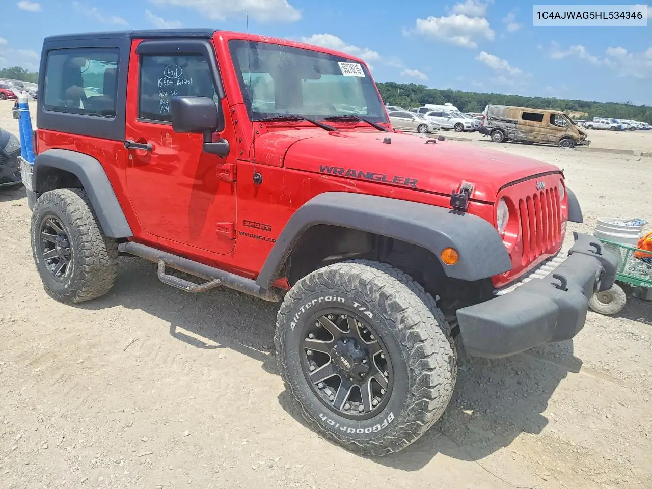 2017 Jeep Wrangler Sport VIN: 1C4AJWAG5HL534346 Lot: 59276216