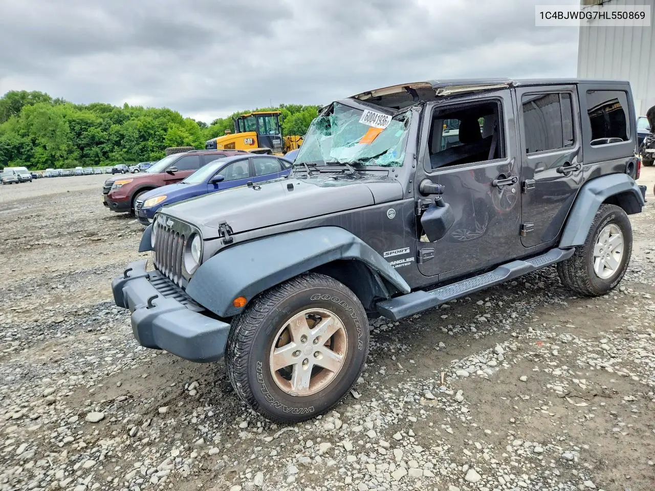 2017 Jeep Wrangler Unlimited Sport VIN: 1C4BJWDG7HL550869 Lot: 60041936