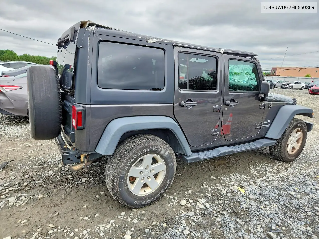 2017 Jeep Wrangler Unlimited Sport VIN: 1C4BJWDG7HL550869 Lot: 60041936