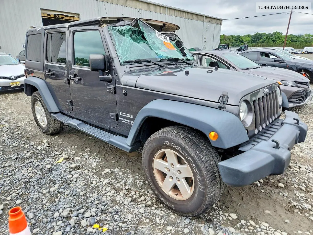 2017 Jeep Wrangler Unlimited Sport VIN: 1C4BJWDG7HL550869 Lot: 60041936