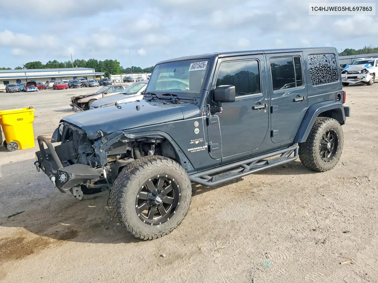 2017 Jeep Wrangler Unlimited Sahara VIN: 1C4HJWEG5HL697863 Lot: 60315426