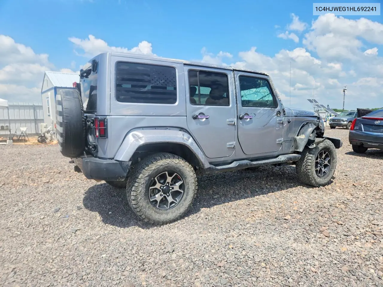2017 Jeep Wrangler Unlimited Sahara VIN: 1C4HJWEG1HL692241 Lot: 60843306