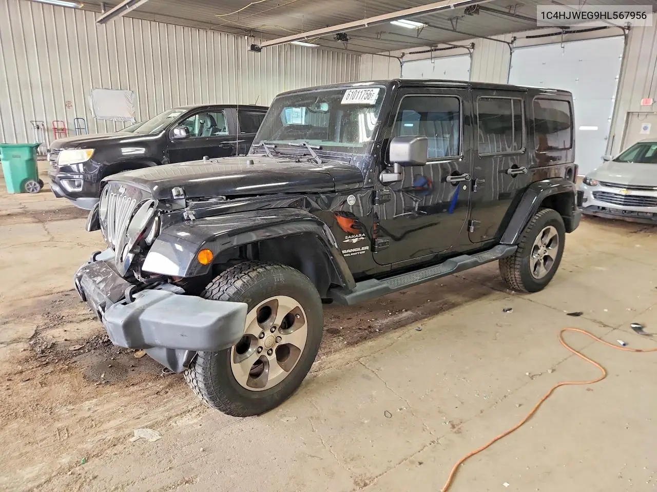 2017 Jeep Wrangler Unlimited Sahara VIN: 1C4HJWEG9HL567956 Lot: 61011756