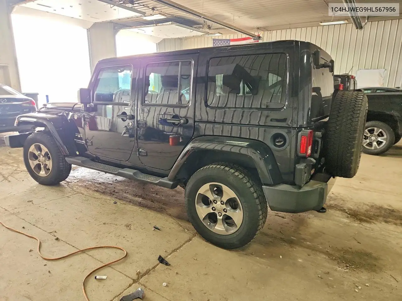 2017 Jeep Wrangler Unlimited Sahara VIN: 1C4HJWEG9HL567956 Lot: 61011756