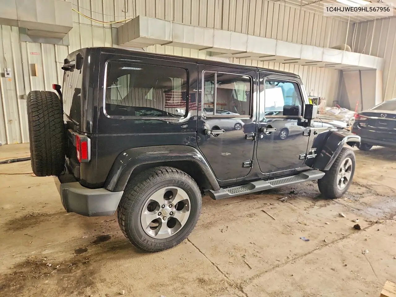 2017 Jeep Wrangler Unlimited Sahara VIN: 1C4HJWEG9HL567956 Lot: 61011756