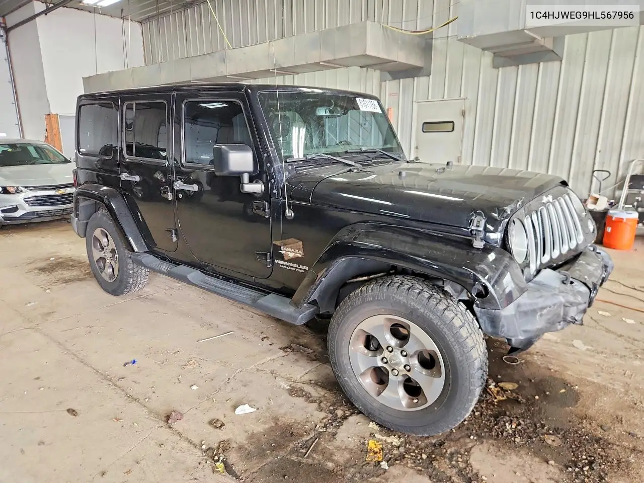 2017 Jeep Wrangler Unlimited Sahara VIN: 1C4HJWEG9HL567956 Lot: 61011756