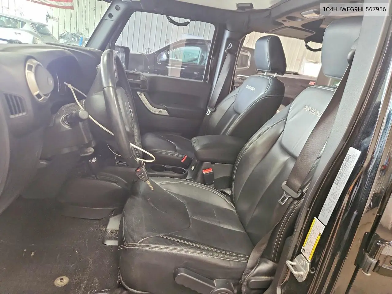 2017 Jeep Wrangler Unlimited Sahara VIN: 1C4HJWEG9HL567956 Lot: 61011756